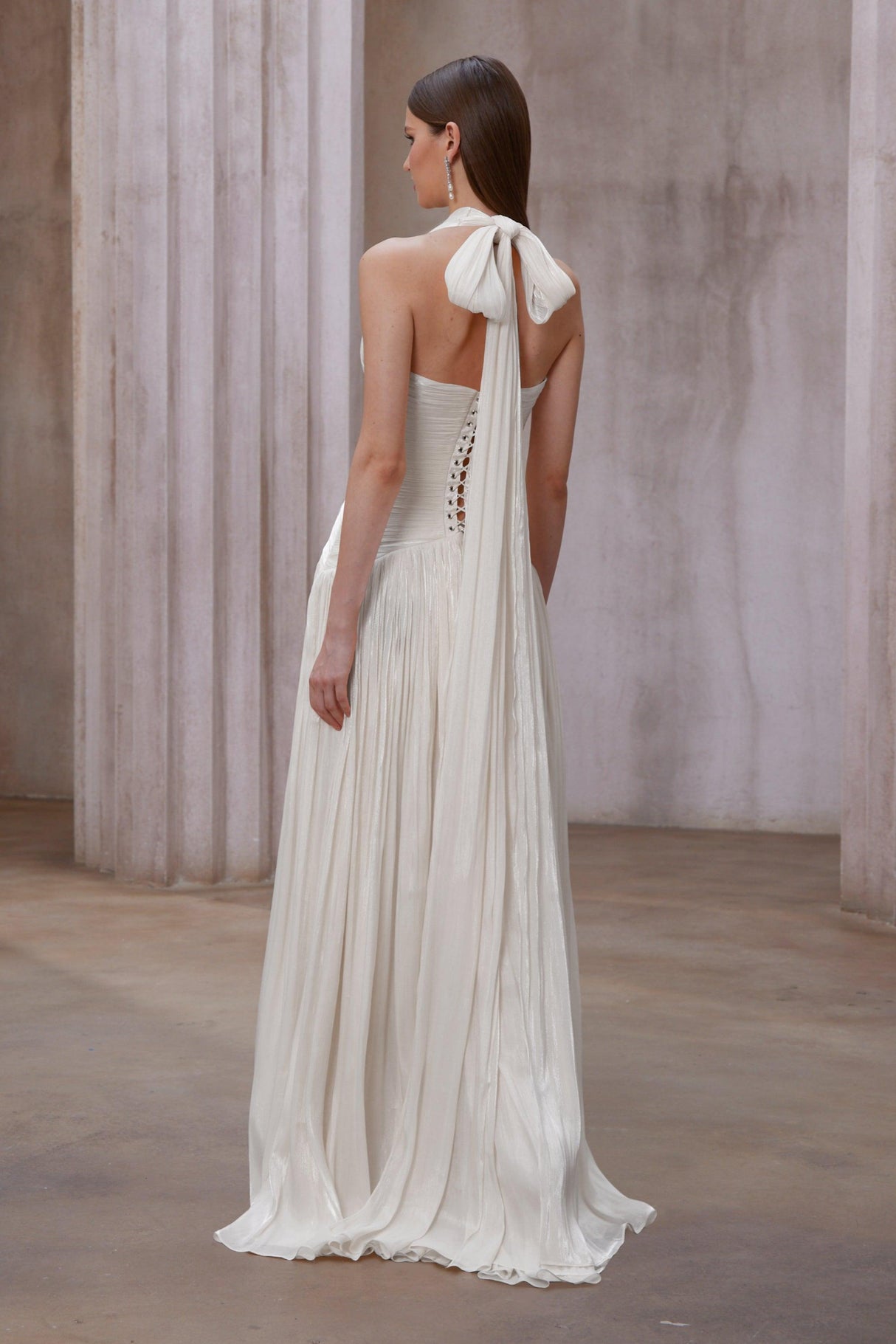 Selmori Verdelune Gathered Maxi Dress