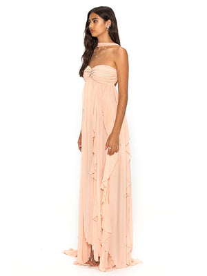 Selmori Éléna Halter Backless Maxi Dress