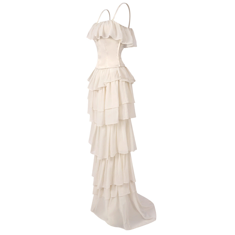 Justine Strapless Tiered Maxi Dress