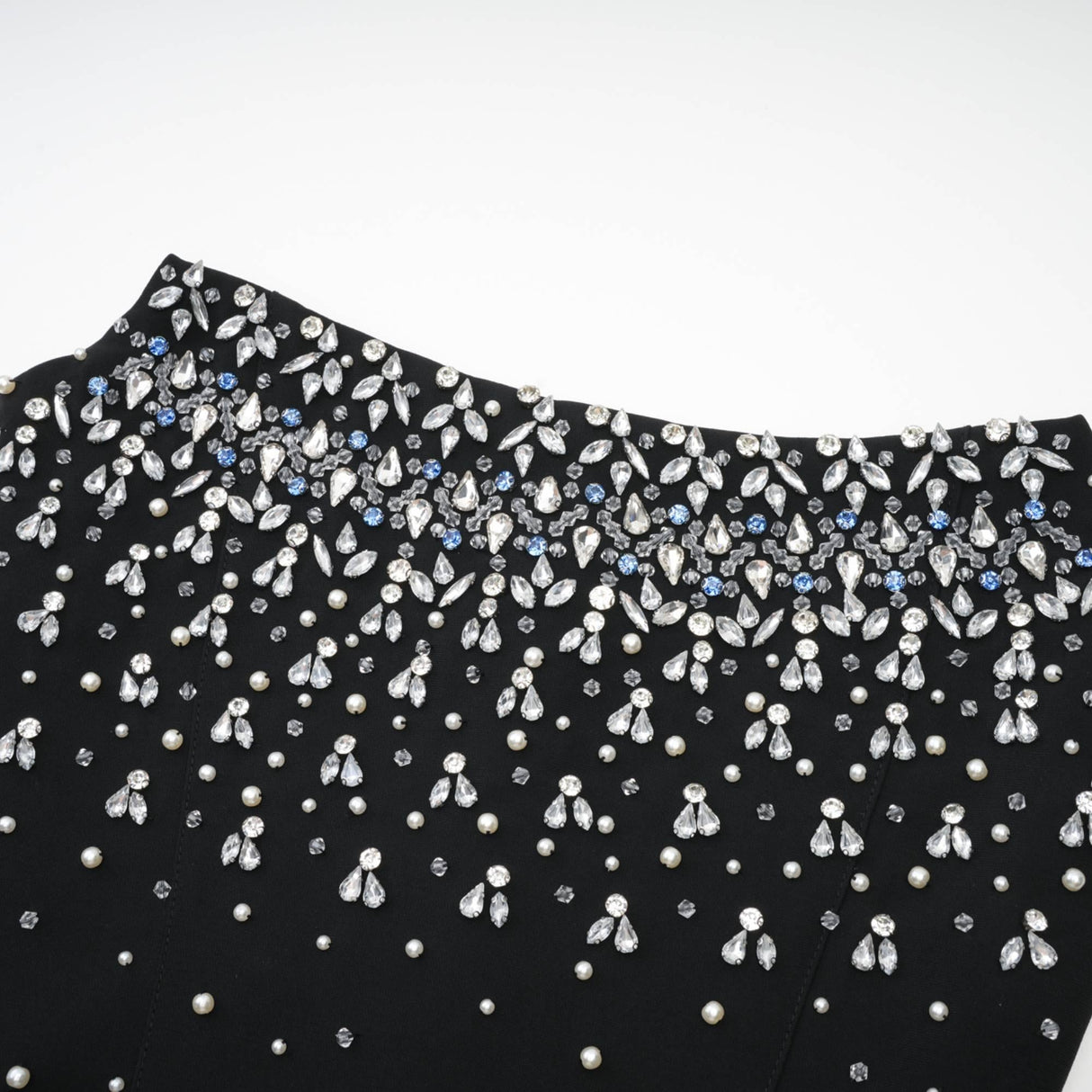 Selmori Melisande black embellished mini dress