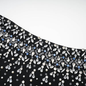 Selmori Melisande black embellished mini dress