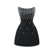 Selmori Melisande black embellished mini dress Black