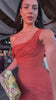 Séravelle Asymmetric Ruched Pleated Maxi Dress with Shoulder Drape - Red_-_selmori.com_-_13