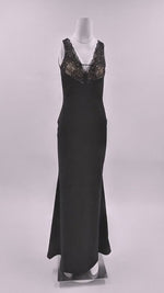 Énigme Lace Plunge Mermaid Maxi Dress - Black_-_selmori.com_-_19
