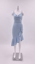 Amulette Cowl Neck Ruffle Midi Dress