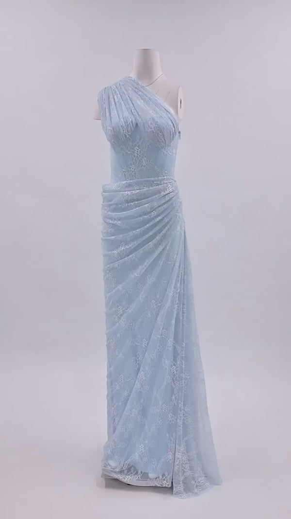 Angélique One Shoulder Draped Lace Maxi Dress - Blue_-_selmori.com_-_24