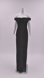 Noctuelle Off-Shoulder Ruched Maxi Dress - Black_-_selmori.com_-_17