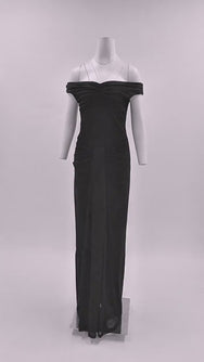 Noctuelle Off-Shoulder Ruched Maxi Dress - Black_-_selmori.com_-_17