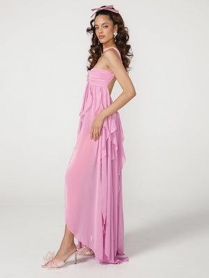 Selmori Éléna Halter Backless Maxi Dress
