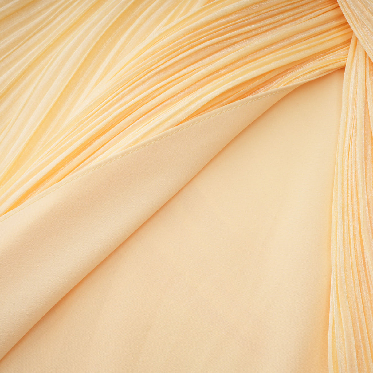 Cocon Asymmetrical Ruched Maxi Dress / Yellow