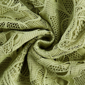 Lise Lace Floral Cut-out Midi Dress / Green