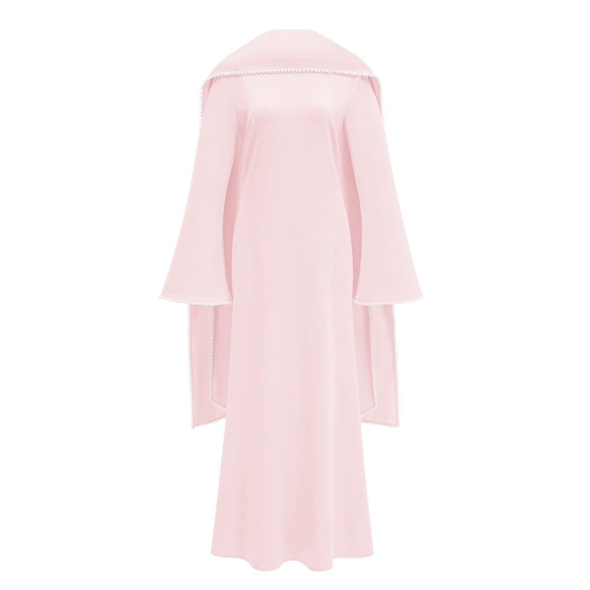 Sommet Pearl Trim Shawl Detail Maxi Dress / Pink