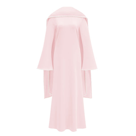 Sommet Pearl Trim Shawl Detail Maxi Dress / Pink