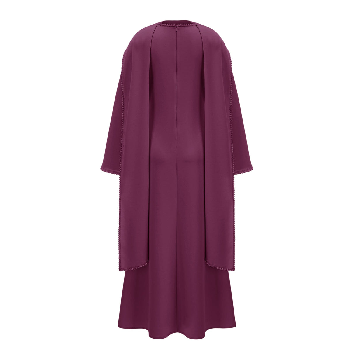 Sommet Pearl Trim Shawl Detail Maxi Dress / Purple