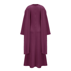 Sommet Pearl Trim Shawl Detail Maxi Dress / Purple
