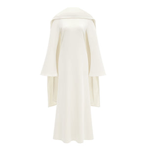 Sommet Pearl Trim Shawl Detail Maxi Dress / White