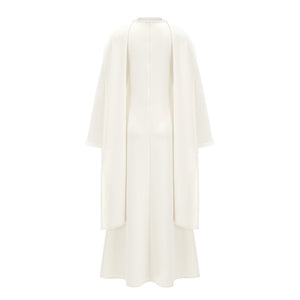 Sommet Pearl Trim Shawl Detail Maxi Dress / White