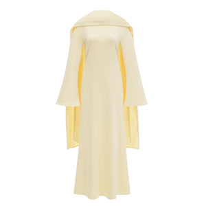 Sommet Pearl Trim Shawl Detail Maxi Dress / Yellow