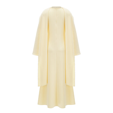 Sommet Pearl Trim Shawl Detail Maxi Dress / Yellow