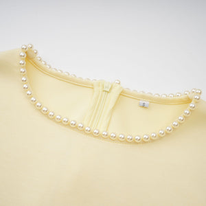 Sommet Pearl Trim Shawl Detail Maxi Dress / Yellow