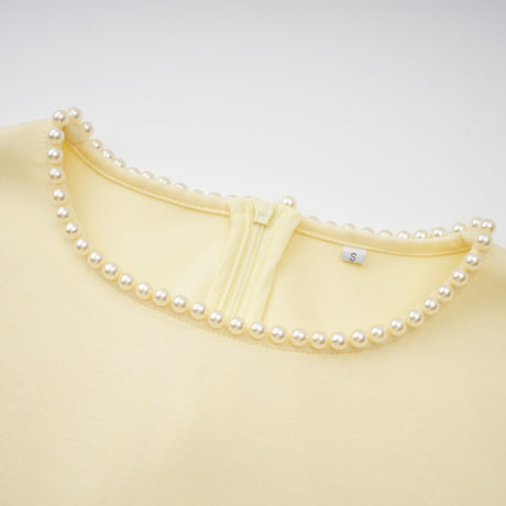 Sommet Pearl Trim Shawl Detail Maxi Dress / Yellow