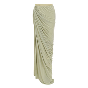 Zulma One Shoulder Top & Skirt Set Green