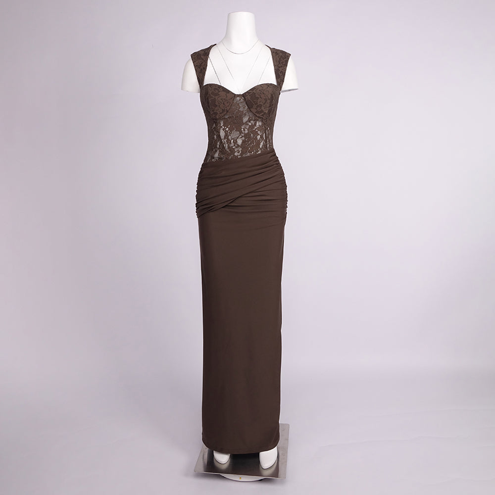 Fluidité Lace Corset Maxi Dress