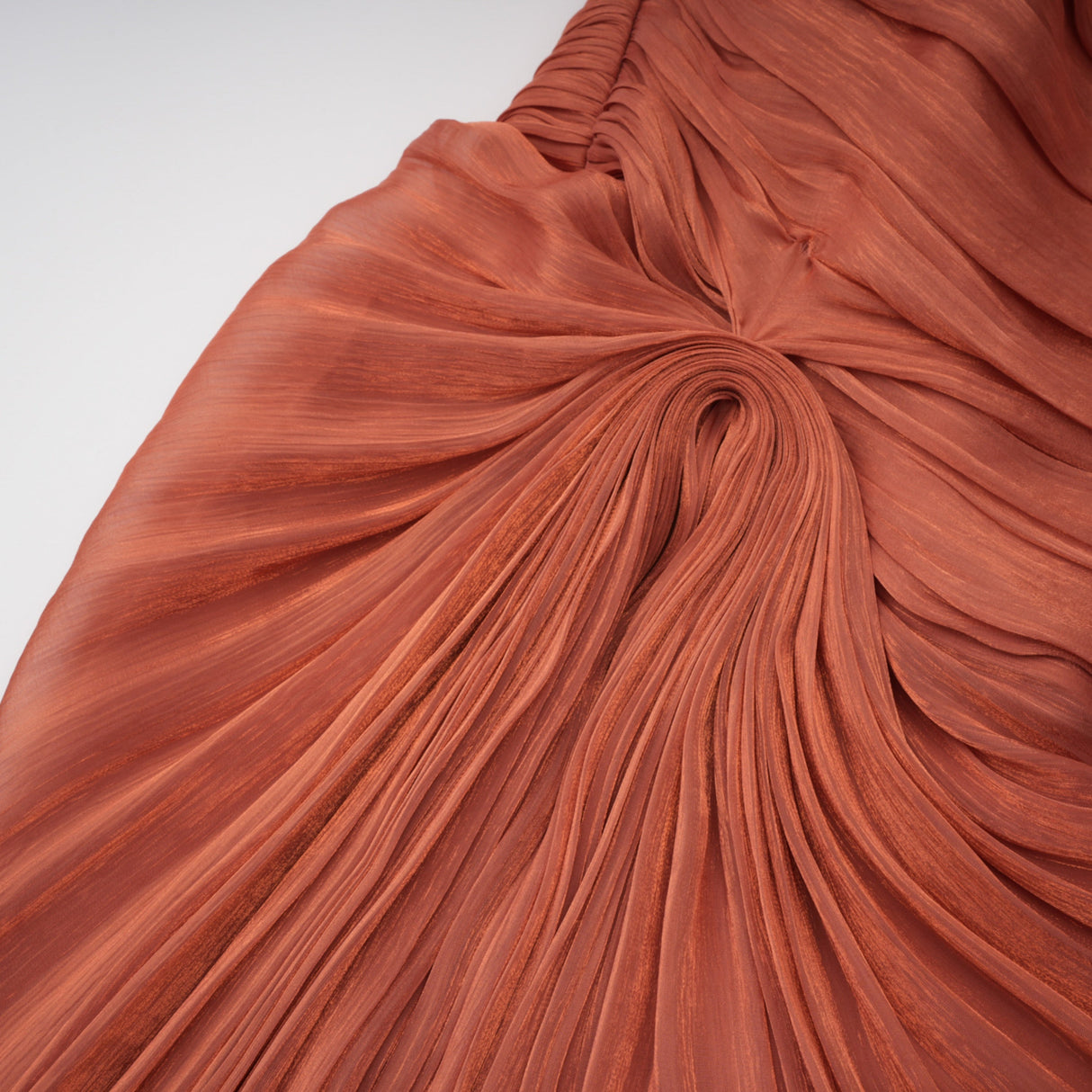 Vanessa Strapless Corset Ruched Maxi Dress / Terracotta Rose